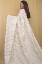 Dazzling Banarasi Silk Saree: Exquisite Elegance, Perfectly Dyeable - Luxurion World