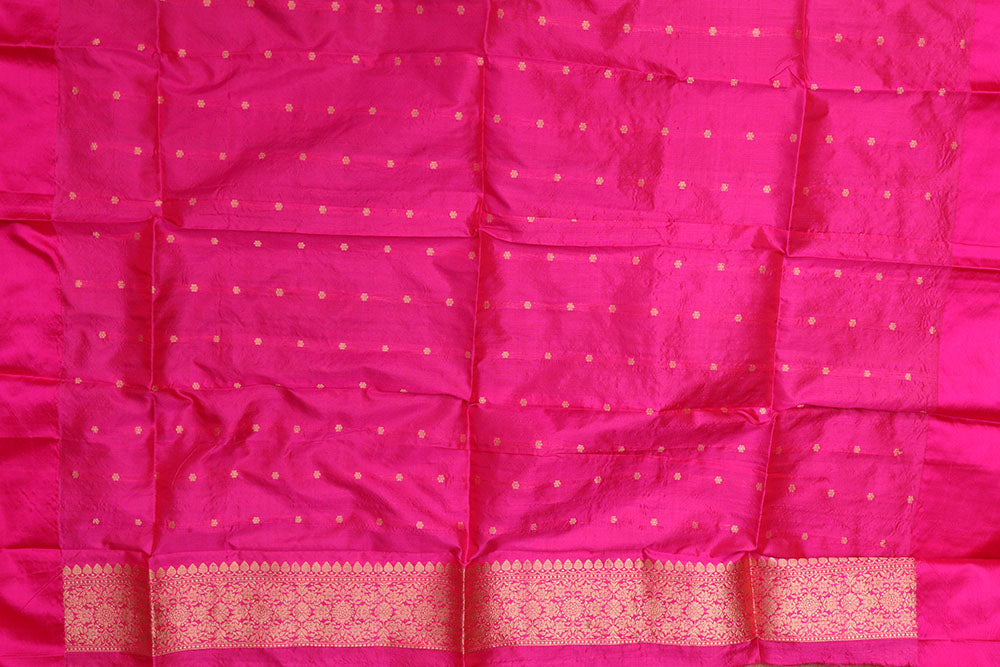 Elegant Maroon Banarasi Handloom Pure Katan Silk Saree - Luxurion World
