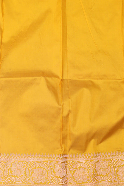 Elegant Orange Banarasi Silk Saree - Handloom Pure Katan - Luxurion World