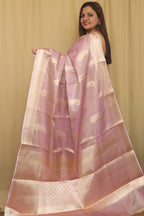 Exquisite Purple Banarasi Tissue Silk Saree - Luxurion World