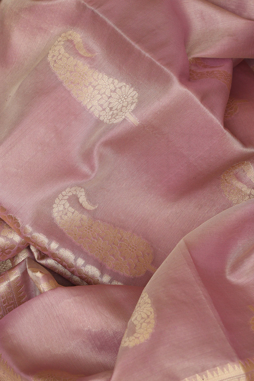 Exquisite Purple Banarasi Tissue Silk Saree - Luxurion World