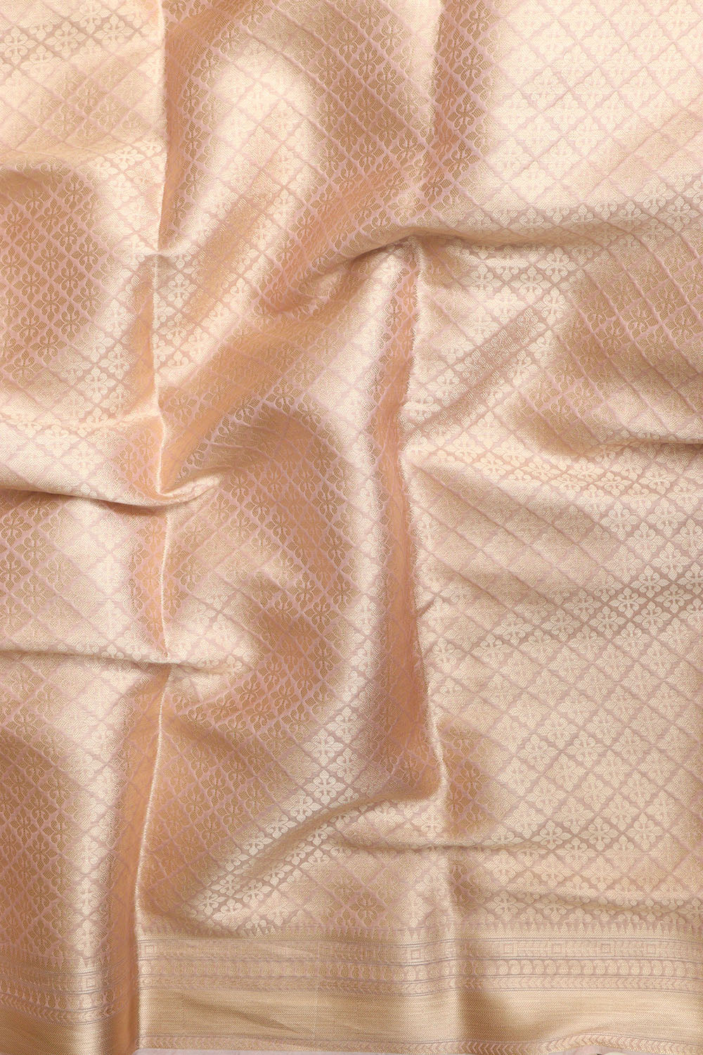 Elegant Pink Banarasi Tissue Silk Saree - Luxurion World