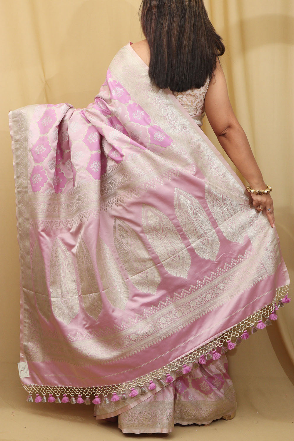 Elegant Purple Banarasi Silk Saree - Perfect for Any Occasion - Luxurion World