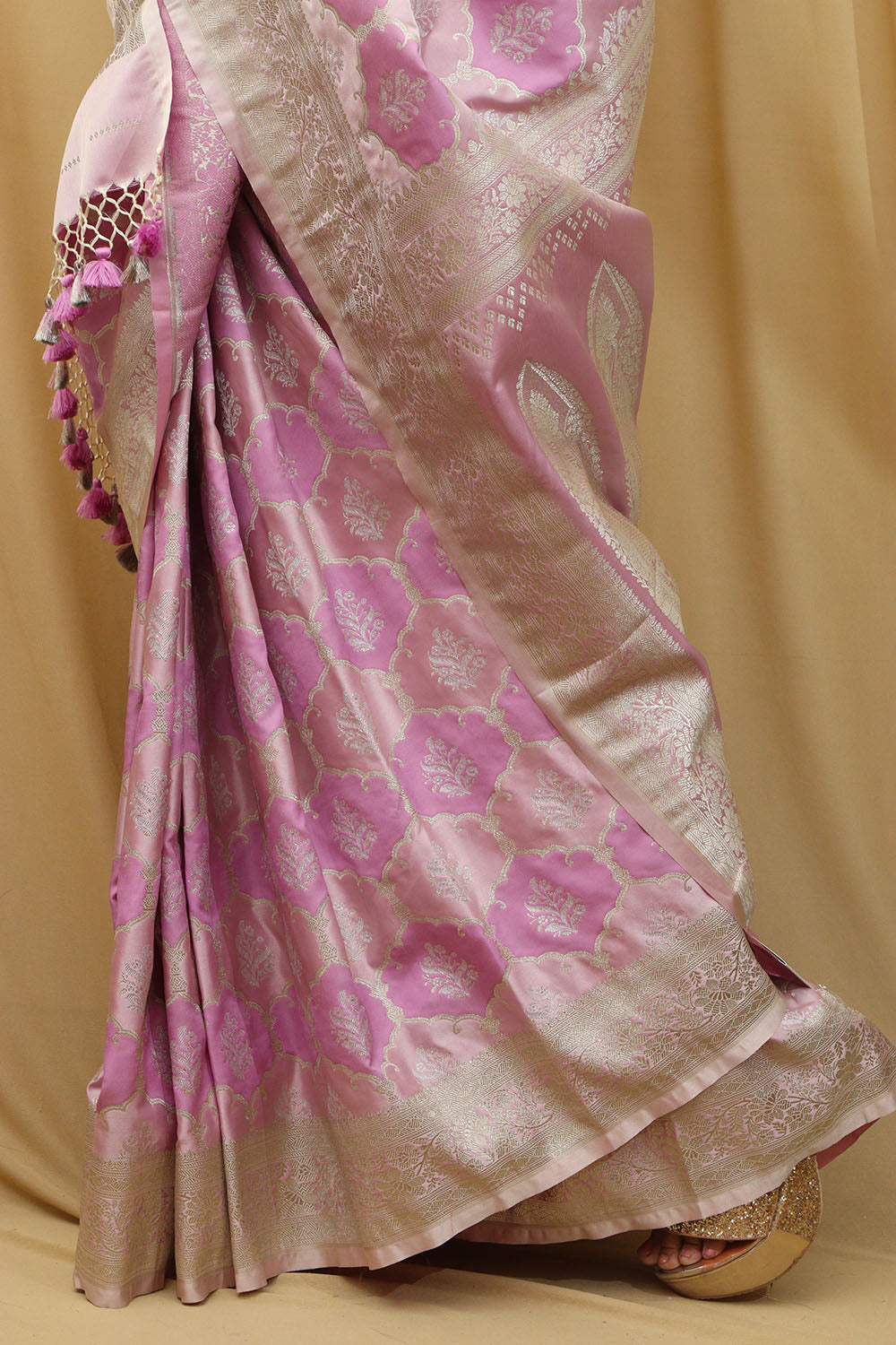 Elegant Purple Banarasi Silk Saree - Perfect for Any Occasion - Luxurion World