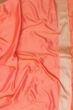 Vibrant Orange & Red Banarasi Silk Saree - Luxurion World