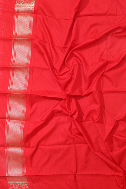 Stunning Red Banarasi Silk Saree - Perfect for Any Occasion - Luxurion World