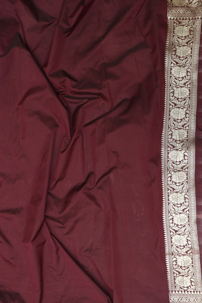 Elegant Brown Banarasi Silk Saree: Perfect for Special Occasions - Luxurion World