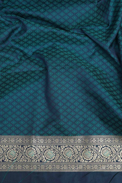 Royal Blue Banarasi Silk Saree - Elegant and Timeless - Luxurion World