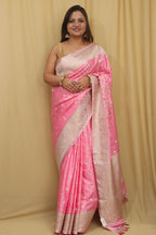 Pretty in Pink: Banarasi Silk Saree - Luxurion World