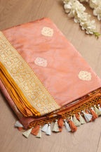 Peach Banarasi Silk Saree: Elegant and Timeless - Luxurion World