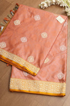 Peach Banarasi Silk Saree: Elegant and Timeless - Luxurion World