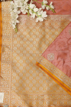 Peach Banarasi Silk Saree: Elegant and Timeless - Luxurion World