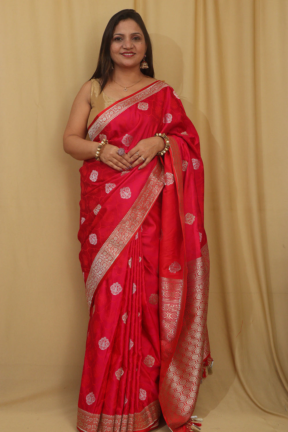 Pretty in Pink: Banarasi Silk Saree - Luxurion World