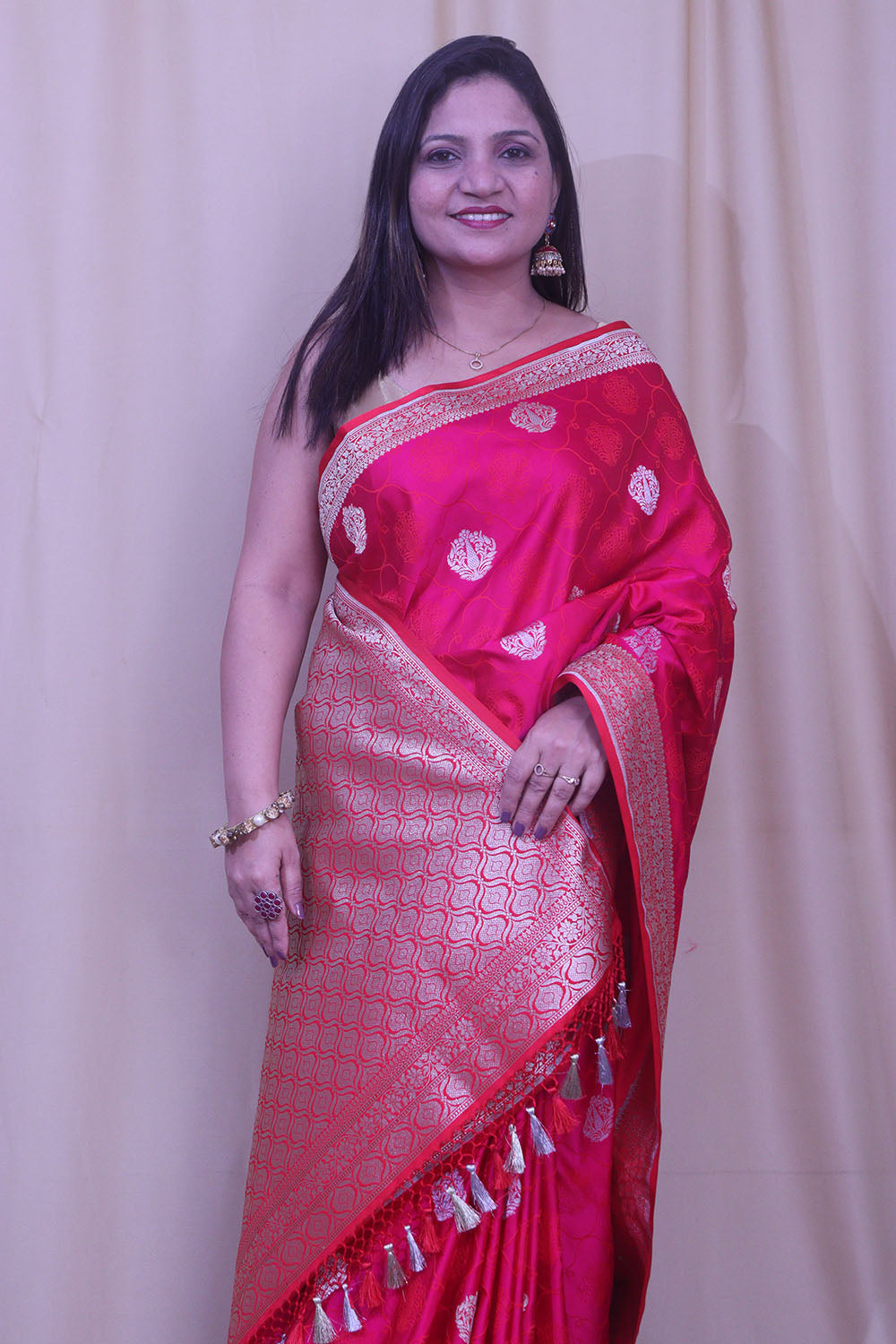 Pretty in Pink: Banarasi Silk Saree - Luxurion World