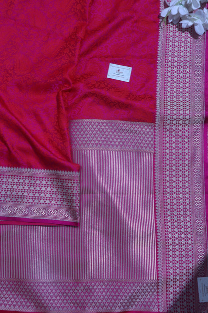 Pretty in Pink: Banarasi Silk Saree - Luxurion World