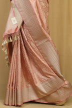 Pretty Pink Banarasi Silk Saree: Stunning Elegance - Luxurion World