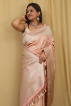 Pretty Pink Banarasi Silk Saree: Stunning Elegance - Luxurion World