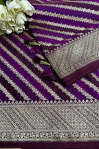 Elegant Purple Banarasi Silk Saree - Perfect for Any Occasion - Luxurion World
