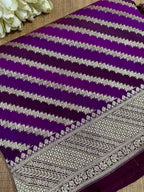 Elegant Purple Banarasi Silk Saree - Perfect for Any Occasion - Luxurion World