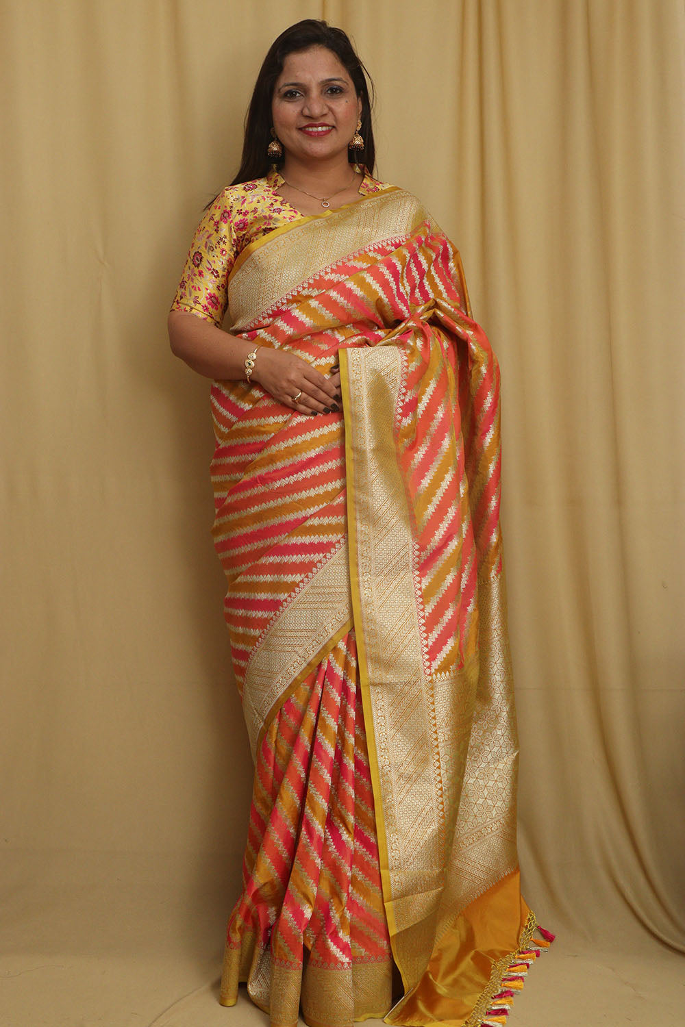 Elegant Multicolor Banarasi Silk Saree - Perfect for Any Occasion - Luxurion World