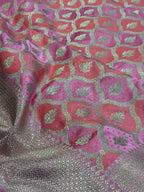 Multicolor Banarasi Mashru Silk Saree — Rangkat Design, Festive