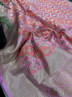 Multicolor Banarasi Mashru Silk Saree — Rangkat Design, Festive