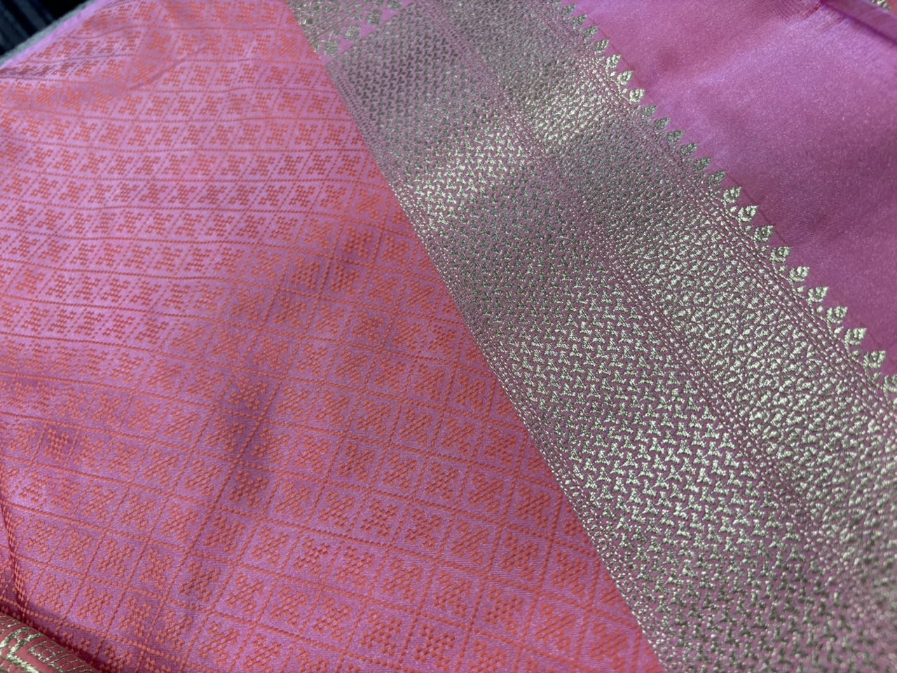 Multicolor Banarasi Mashru Silk Saree — Rangkat Design, Festive