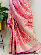 Multicolor Banarasi Mashru Silk Saree — Rangkat Design, Festive