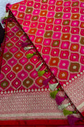 Multicolor Banarasi Mashru Silk Rangkat Design Saree