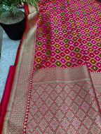 Multicolor Banarasi Mashru Silk Rangkat Design Saree