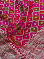 Multicolor Banarasi Mashru Silk Rangkat Design Saree