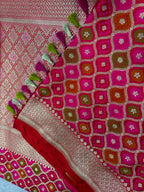 Multicolor Banarasi Mashru Silk Rangkat Design Saree