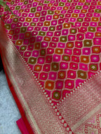 Multicolor Banarasi Mashru Silk Rangkat Design Saree