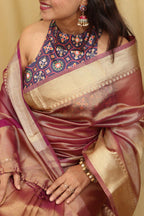 Purple Banarasi Tissue Saree: Elegant & Timeless - Luxurion World