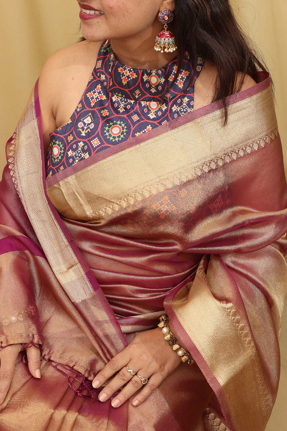 Purple Banarasi Tissue Saree: Elegant & Timeless - Luxurion World