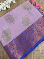 Graceful Pink Banarasi Silk Saree - Luxurion World