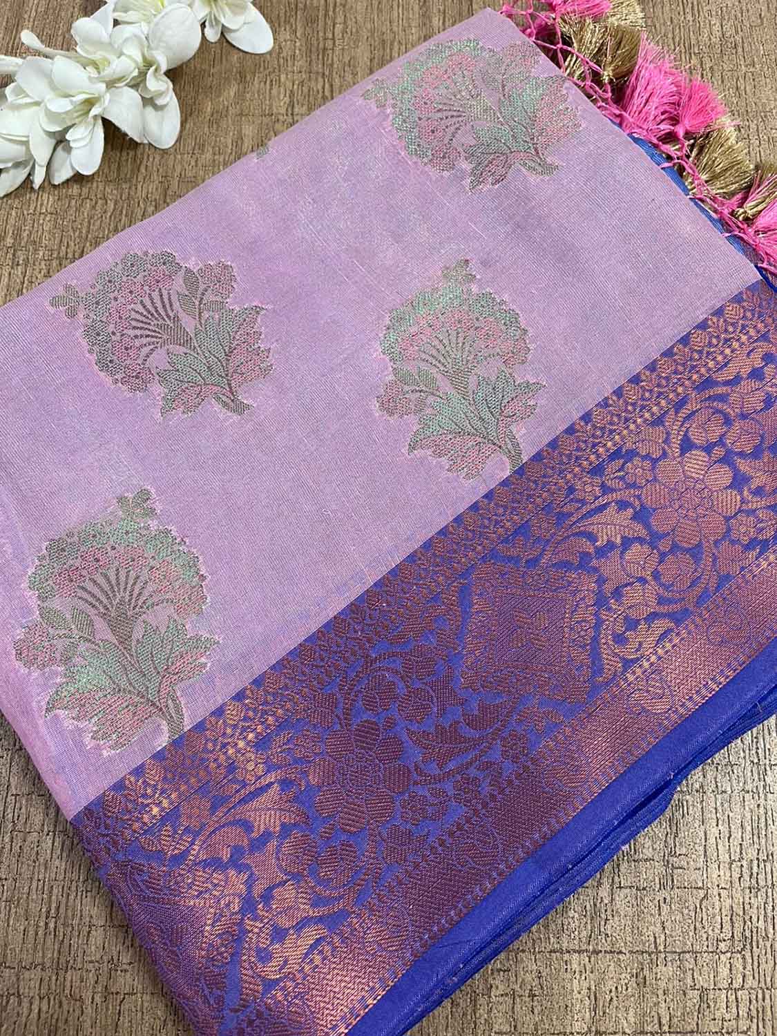 Graceful Pink Banarasi Silk Saree - Luxurion World