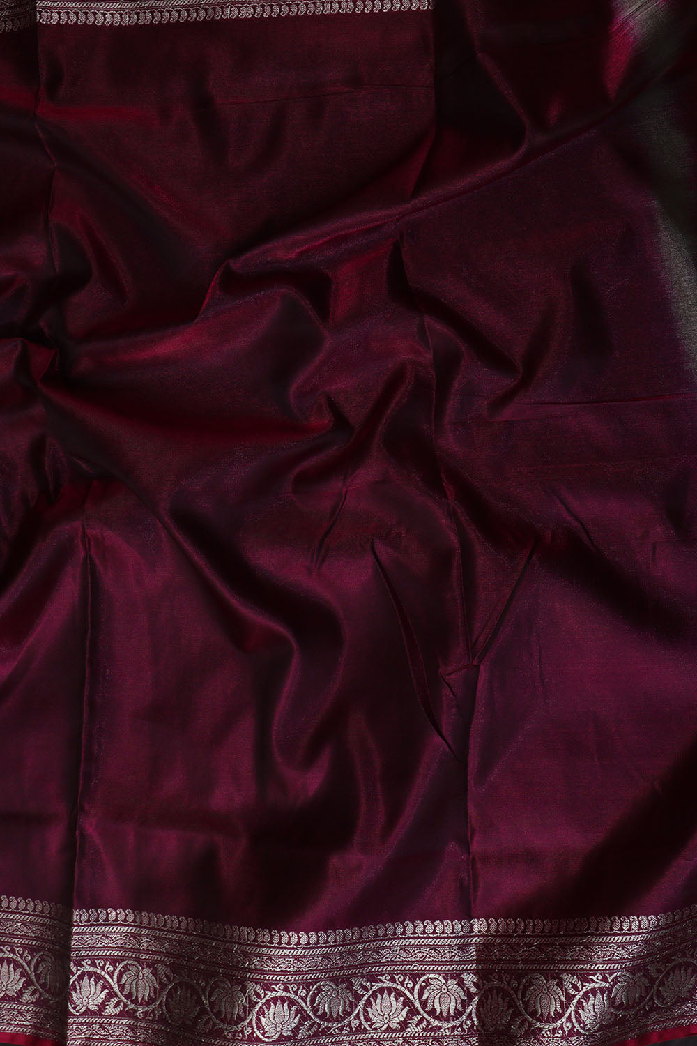 Regal Purple Banarasi Silk Saree with Embroidery - Luxurion World