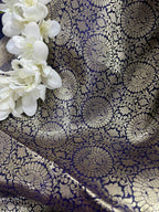 Royal Blue Banarasi Silk Saree - Classic Elegance - Luxurion World