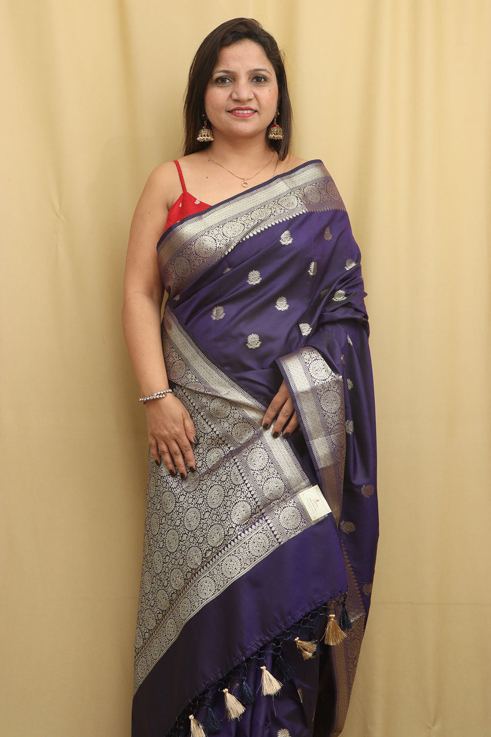 Royal Blue Banarasi Silk Saree - Classic Elegance - Luxurion World