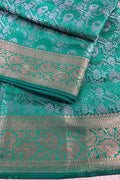 Elegance: Green Banarasi Silk Saree - Luxurion World