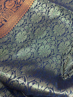 Blue Banarasi Silk Saree - Elegant and Timeless - Luxurion World