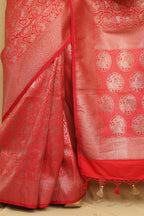 Stunning Red Banarasi Silk Saree - Elegant and Timeless - Luxurion World