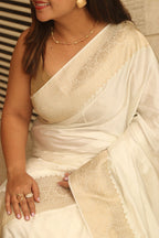 Dyeable Banarasi Mashru Silk Plain Saree - Luxurion World