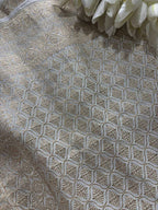 Dyeable Banarasi Mashru Silk Meenakari Saree - Luxurion World