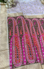 Dyeable Banarasi Mashru Silk Meenakari Saree - Luxurion World