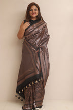 Exquisite Black Banarasi Silk Shikargah Design Saree - Luxurion World