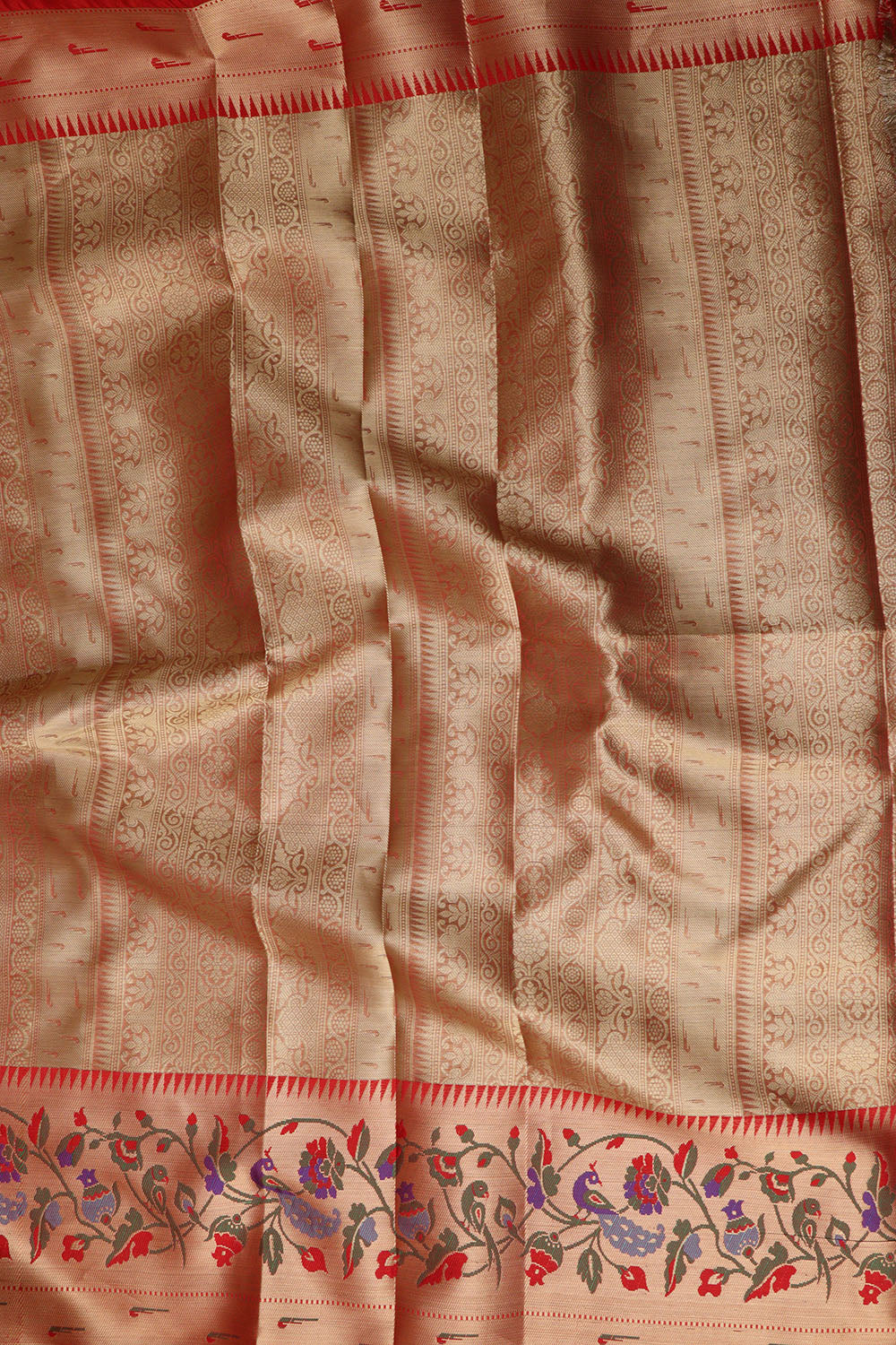 Yellow Banarasi Organza Kora Silk Paithani Border Saree - Luxurion World