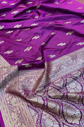 Purple Banarasi Silk Saree - Luxurion World