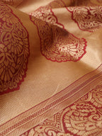 Stunning Green Banarasi Cotton Silk Saree - Elegant and Timeless - Luxurion World